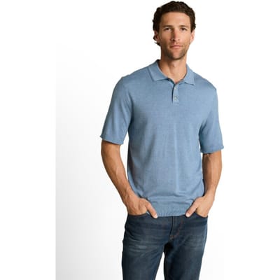 Tom Tailor - Gebreide trui met polokraag - Maat XXXL - mountain spring blue melange