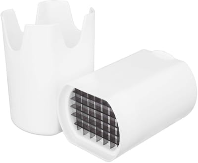 Dailygoods- Frietensnijder - Snelle Aardappelsnijder - Groenten Snijder - Handmatige Cutter - Roestvrij Stalen Mes - Compacte Afmetingen 9.5x8x13.5cm - Aardappel Snijder