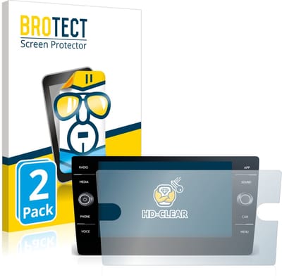 BROTECT - Screenprotector voor Volkswagen Tiguan R-Line TDI 2020 Discover Media 8" 2020 - Folie Beschermfolie transparant 2 Stuks