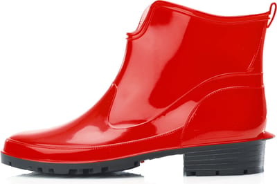 Ladeheid LA-LMG-930-Elke Dames Regenlaarzen - Rubber - Enkelhoogte - PVC - Waterdicht – Rood – 36