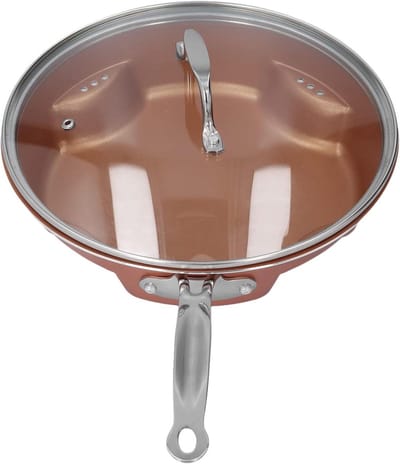 Koekenpan met Deksel - Braadpan Kookpan - Eten Bereiden - Super Antiaanbaklaag - 1556 Gram - Zwart