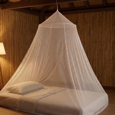 Lomera Reisklamboe - Klamboe - Muskietennet - Muggennet 2 Persoons - Pyramide voor op Reis en Camping met Draagtasje - Opvouwbaar - Lichtgewicht - Tropenproof Insectennet
