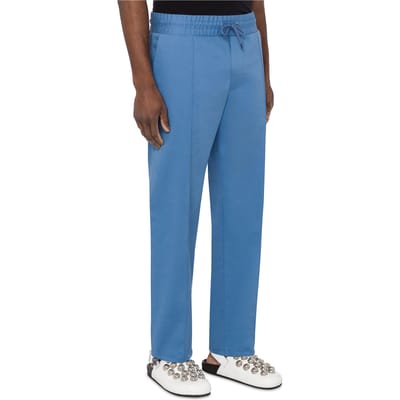 Moschino  Outline Stretch Gabardine Trousers Blue Size: 46 | Sweatpants Outlet | Heren | Blauw