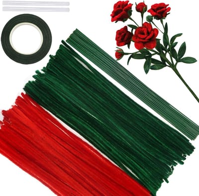 200 Stuks Bloem Boeket Pijpenreinigers voor Creatieve Handwerken met Bloemdraad en Ribbons voor DIY Decoraties