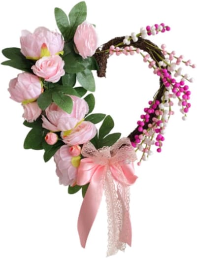 Valentijnsdag Krans Kunstbloemen Guirlande Elegante Voorjaarskrans Cadeau Voor Deur En Interieur Decoratie Feestelijke Bloemen Arrangement