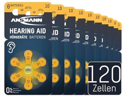 Gehoorapparaatbatterijen type 10 | 120 stuks | 1,4 V | Zink Lucht