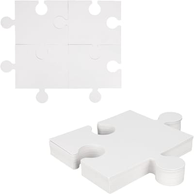 Lege Puzzels - Tekenen Schilderen - DIY Knutselen - Grote Vellen - 23x20 cm - Wit