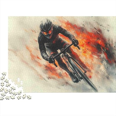 Fiets Puzzel - Papier Puzzel Abstracte Kunst - Ontspanning Thuis - Precisie Snijtechniek - 70 x 50 cm - Stijl-8
