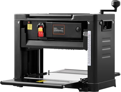 Vandiktebank, 13 inch breed, enkele snelheid, tafelmodel, 15 amp motor (1800 W), twee zaagbladen, 12 inch verlengde tafel, geluidsarm, voor hard en zacht hout