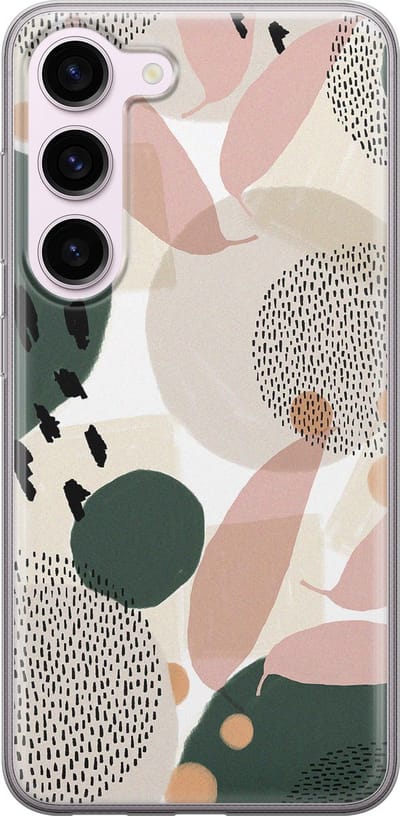 Leuke Telefoonhoesjes - Hoesje geschikt voor Samsung Galaxy S23 - Abstract print - Soft case - TPU - Print / Illustratie - Multi