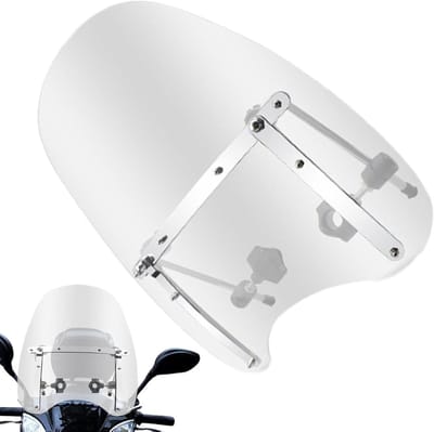 Motorfiets Windscherm - Scooter Front - Comfortabel Rijden - Universele Pasvorm - 46 x 41 cm - Helder