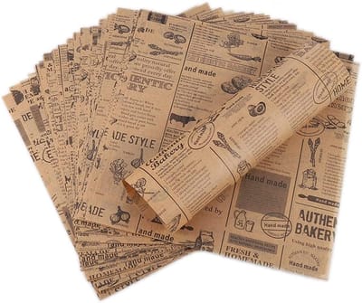 Famanu – Deli papier 100 vellen 25x25 cm, milieuvriendelijk sandwich- en bakpapier, vetafstotend en herbruikbaar