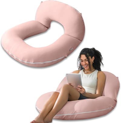 Comfortabel Leeskussen met Rugsteun voor in Bed of op de Bank - Afneembaar en Wasbaar