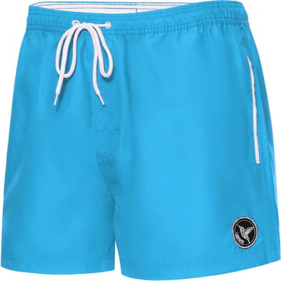 Ladeheid LA-LA40-199-SWS Heren Zwembroek - Zwemshorts - met zijzakken en achterzak - sneldrogend - met binnenslip van mesh - Koordsluiting - Polyester - Lichtblauw - S