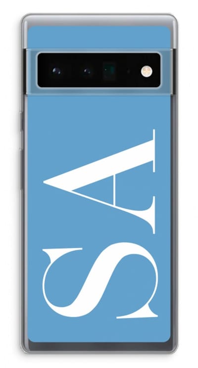 Gepersonaliseerd - Case Company® - Hoesje geschikt voor Google Pixel 6 Pro hoesje - Monogram N°2 - Soft Cover Telefoonhoesje - Bescherming aan alle Kanten en Schermrand