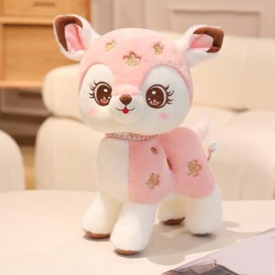 25 cm Mignon Cerf Sika Peluches Dessin Animé Cerf Animaux en Peluche Poupées Décoration de Maison Jouets pour Enfants Grands Cadeaux d'Anniversaire Pour Amis 25cm
