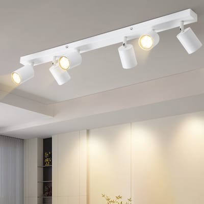 NETTLIFE Opbouwspot GU10 - 6 Lichts - Zwart Plafondspot - Moderne - woonkamerlamp - 76.5cm - zonder gloeilamp - Slaapkamer | Keuken