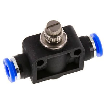 Recht Regelventiel 1/4 inch (6.35 mm) Messing/PBT