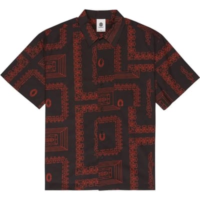 Element Elywt00204 Regular Fit Overhemd Met Korte Mouwen Bruin S Man