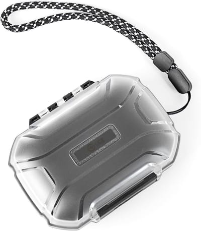 Opbergdoos Oordopjes - Hoesje Case - Muziek Accessoires - Waterdicht Stofbestendig - 10.7 x 8 x 4.1 cm - Wit