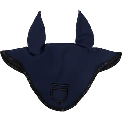 Korte muts van technische stof met logo Equestro