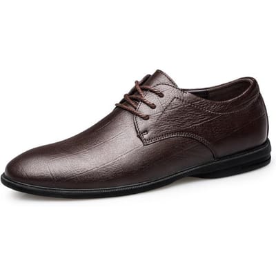 Chaussures Oxford pour Homme en Cuir Véritable de Haute Qualité Chaussures Derby Classiques de Bureau d'Affaires pour Mariage Fait Main Marron 45 marron