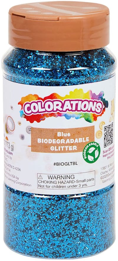 Colorations - Biologisch Afbreekbare Glitter Blauw 113 gram milieuvriendelijk knutselen.