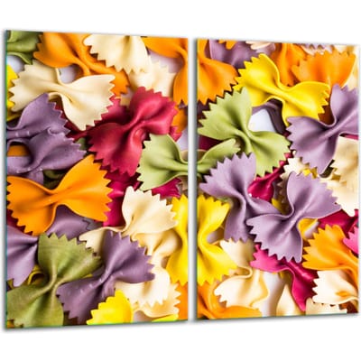TMK ArtDeko - Glazen Snijplank - 30x52 cm - Inductie Kookplaat Bescherming - Kleurrijk Design
