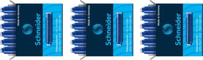 Schneider inktpatronen - 3 doosjes x 6 stuks - blauw - S-76603