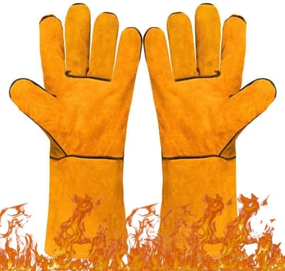Dailygoody - Hittebestendige Grillhandschoenen - Ovenhandschoenen - Antislip Siliconen - Geel - Barbecue Accessoires - Perfect voor Bakken en Koken -