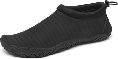 SnelShoppen - Uniseks Badschoenen, Waterschoenen, Sneldrogend en Ademend, Aquaschoenen Maat 36-46, Zwart, Voor Strand, Zwembad en Camping
