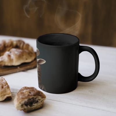 Magische Mok - Foto op Warmte Mokken - Koffiemok - Schaap - Wol - Kok - Magic Mok - Beker - 350 ML - Theemok