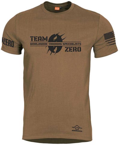 Pentagon Ageron Zero Edition Wts T-shirt Met Korte Mouwen Bruin S Man