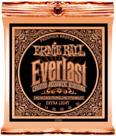 Ernie Ball EB2550 10-50 Everlast Coated 80/20 Bronze Custom Light - Akoestische gitaarsnaren