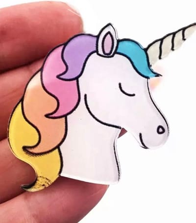 Akyol - Unicorn broche – eenhoorn broche - Eenhoorn - regenboog - speld - speldbroche – fantasie – cadeau
