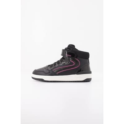 GEOX WASHIBA MEISJES Sneakers - ZWART/FUCHSIA - Maat 36