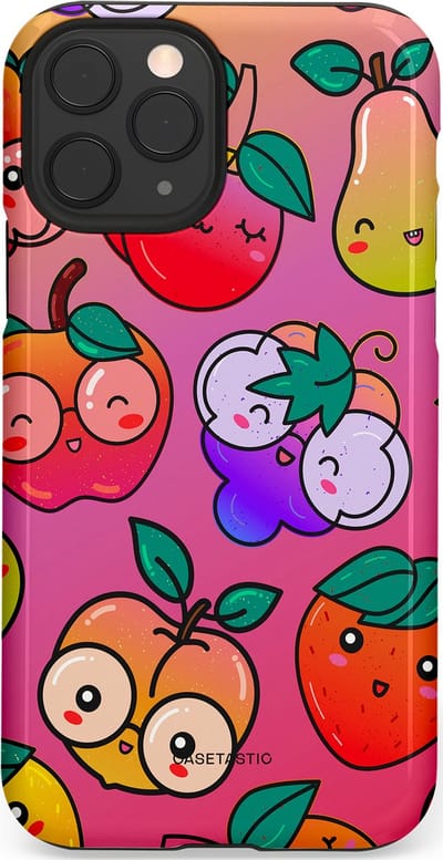 Casetastic Hoesje Geschikt voor Apple iPhone 11 Pro - Stijlvolle Beschermende Duo-layer Case - Fruitige Grapjes