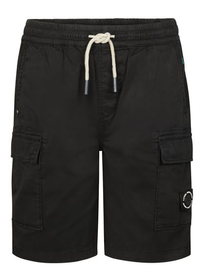 Petrol Industries - Jongens Relaxed Cargo Short Bahia - Zwart - Maat 104