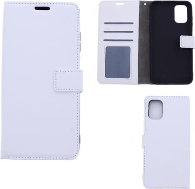 LuxeBass Hoesje geschikt voor Nokia G11/G21 - Boekhoesje met kaartvakken - Wit gsm hoesje - telefoonhoes - telefoonhoesjes