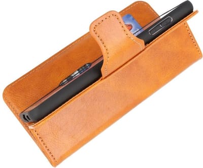 Zakelijke Book Case Telefoonhoesje - Portemonnee Hoesje - Pasjeshouder Wallet Case - Geschikt voor Honor 50 Pro - Bruin