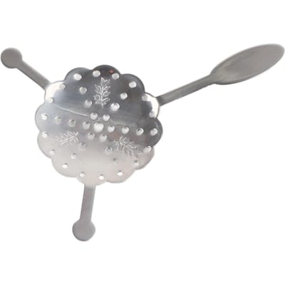 1 pièce Acier inoxydable 304 Design unique Verre à cocktail de bar Tasse Filtre à boisson Cuillère à absinthe Plum Blossom Wormwood Spoon