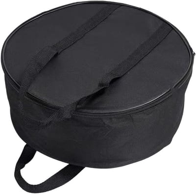 Opbergtas Kookgerei - Reistas Picknick - Outdoor Kamperen - Waterdichte Binnenkant - 38 cm Diameter - Zwart