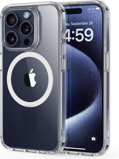 Hoesje geschikt voor iPhone 15 Pro Magsafe Hoesje - Anti Shock Siliconen Hoes - iPhone 15 Pro Magsafe Back Cover Transparant - EPICMOBILE