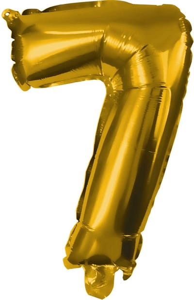 Vegaoo - Goudkleurige aluminium cijfer ballon 85 cm