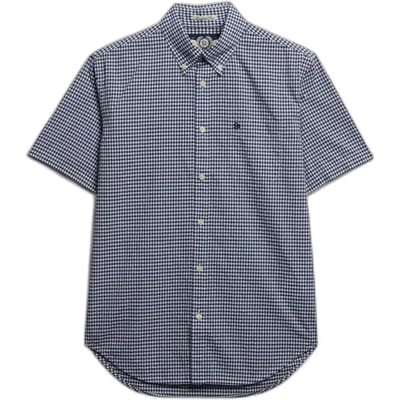 Superdry Preppy Poplin Overhemd met Korte Mouwen Blauw Grootte: L