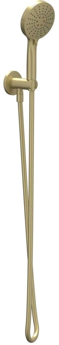 IVY Glijstangset met Handdouche Verstelbaar 3 Standen - Doucheslang 150 cm - Geborsteld Mat Goud PVD