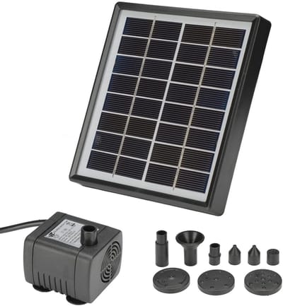 Dailygoods - Solar Fonteinpomp - Zonne-energie - Professionele Dompelpomp - Zwart - Tuin Fontein - Decoratie voor Vogelbad en Vijver