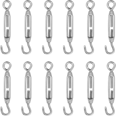 Dailygoods- Draadspanner Roestvrij Staal - Spanslot/Oogje - Draadspanner voor Touwen/Kettingen - Voor Binnen/Buiten - Sterk en Veilig - Geschikt voor Waslijnen
