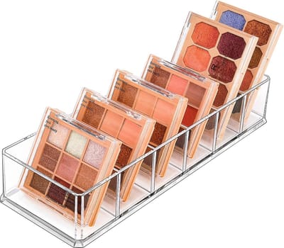 Famanu Organizer, 6-Compartiment Acryl Make-up Organizer Cosmetische Opslag Sieraden Display voor Bureau Kledingkast Badkamer Ijdelheid Aanrecht Transparant