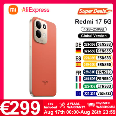 Globale versie Redmi 17 5G mobiele telefoons NFC 50MP AI dual camerasysteem 7500mAh batterij smartphone Snapdragon 4 Gen 5 met 5G